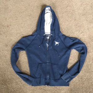 Navy Victoria’s Secret Zip Up Hoodie